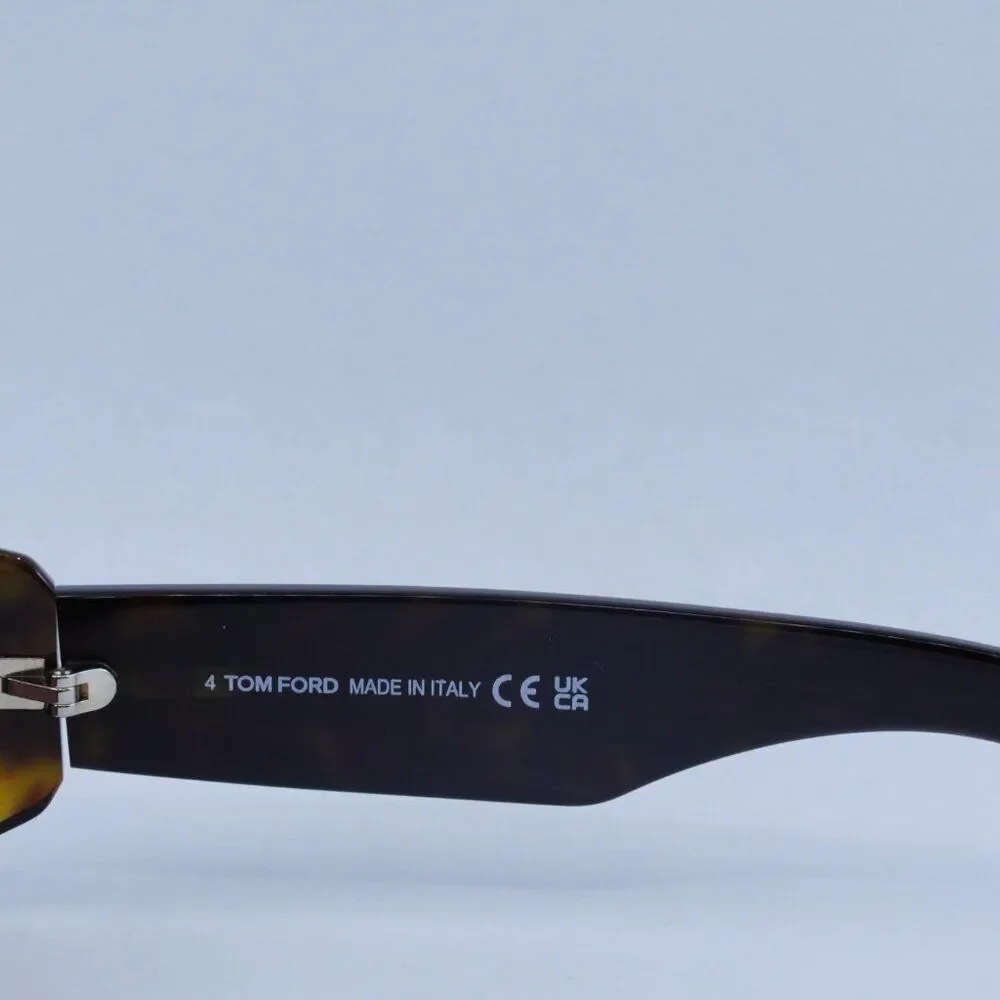 🕶️ New Tom Ford Corey FT1064 52S Sunglasses -Dark Havana Frame, Bordeaux Lenses - Picture 6 of 10